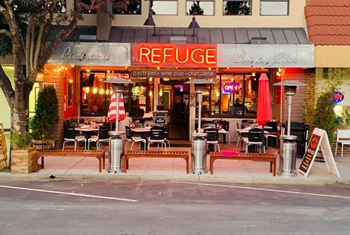 Cafes and restaurants all along the street